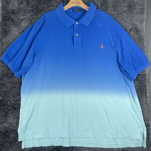 Polo Ralph Lauren Polo Shirt Men’s 3XB (BIG) Short Sleeve Ombré Blue Preppy